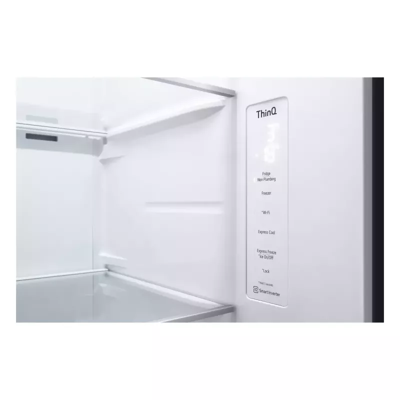 Side-by-Side-Kühlschrank LG GSGV81PYLL, 635 L Gesamtvolumen, Kühlteil 416 L, Gefrierteil 219 L, Metallic-Silber