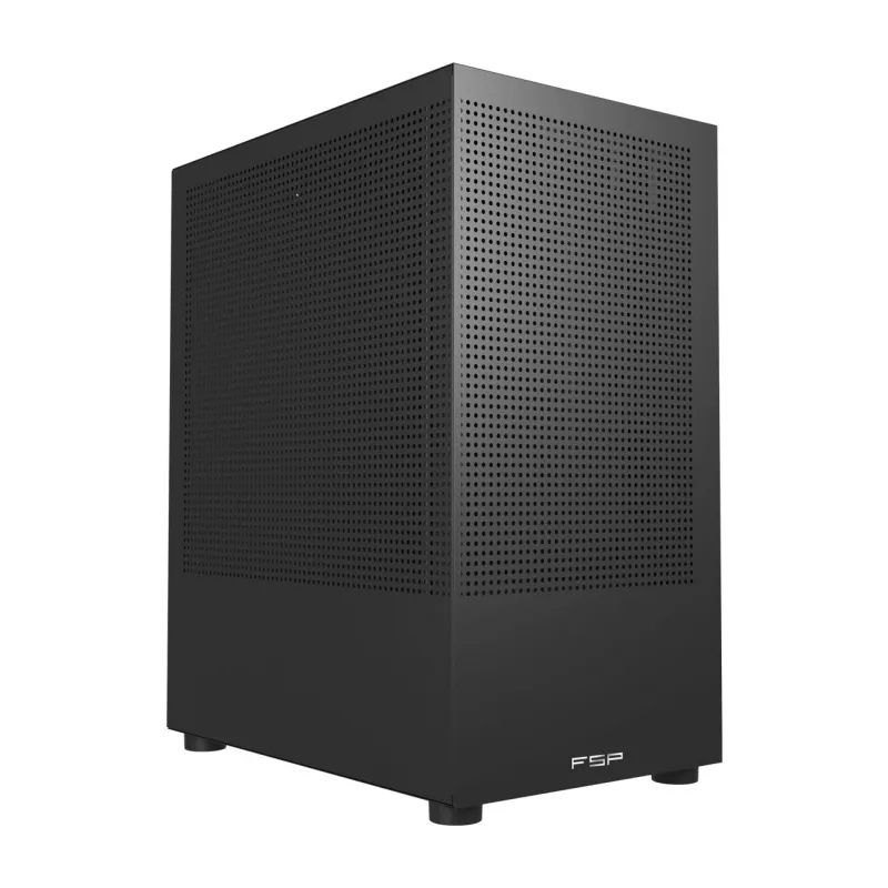 FSP S110-B Gehäuse Mini-Tower mITX, mATX Schwarz, Small Form Factor (SFF), PC, Schwarz, micro ATX, Mini-ITX, Mesh, Metall, 16 cm