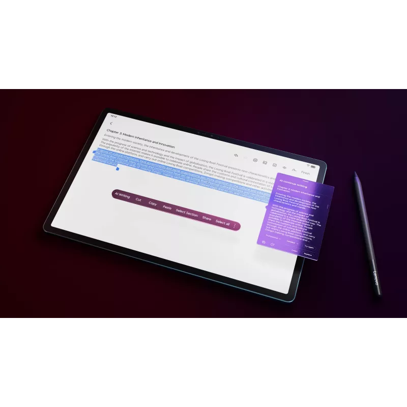 Lenovo Yoga Tab Plus Snapdragon 256 GB 32,3 cm (12,7 Zoll) 16 GB Wi-Fi 7 (802.11be) Android 14 Blaugrün