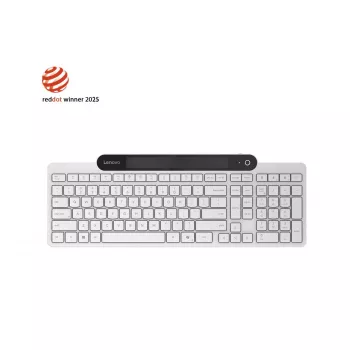 Kabellose Bluetooth-Tastatur Lenovo 800 — US-Englisch-Layout, selbstladend, weiß