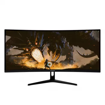34 Zoll Curved Monitor Arozzi Nova — 34 Zoll (86,4 cm), 3440×1440, 21:9, VA LED, 1 ms, VESA, integrierte Lautsprecher, Schwarz