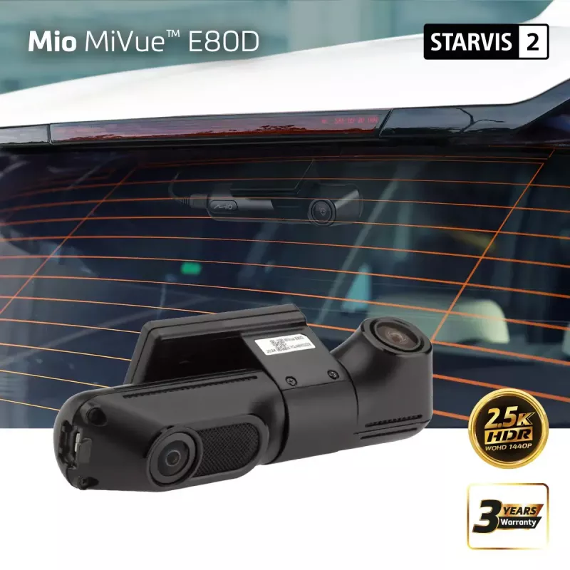 Dashcam MIO MiVue E80D HDR Dual-Rückfahrkamera mit Zweikanal-Aufnahme
