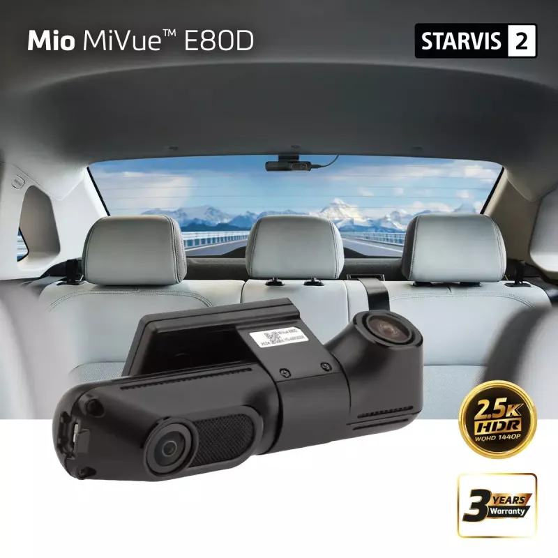 Dashcam MIO MiVue E80D HDR Dual-Rückfahrkamera mit Zweikanal-Aufnahme