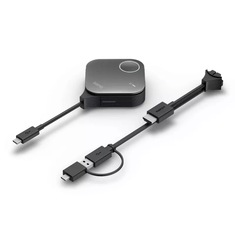 Drahtloses Präsentationssystem BenQ InstaShow VS25 HDMI Desktop, Wi‑Fi 6, bis zu 2400 Mbps, externe Antenne, Schwarz