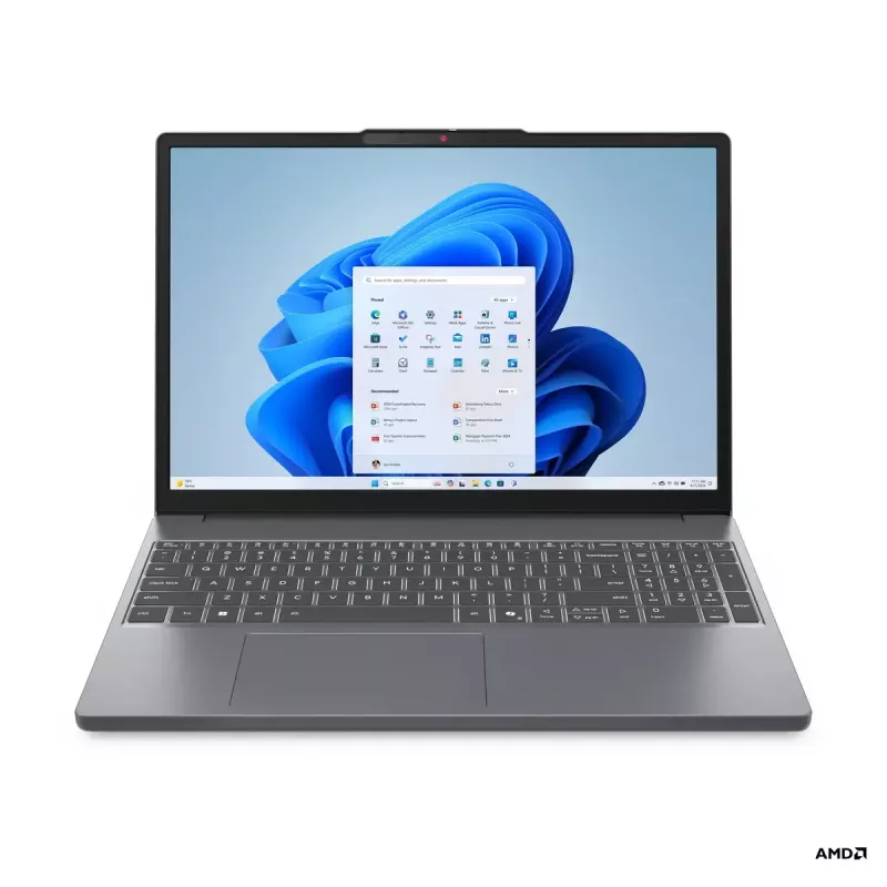 Laptop Lenovo IdeaPad schlank 3 15AMN8 — 15,6 Zoll FHD TN 1920x1080, AMD Ryzen 3 7320U, 16GB LPDDR5, 512GB SSD, AMD Radeon 610M, Windows 11 Home, Arctic Grey