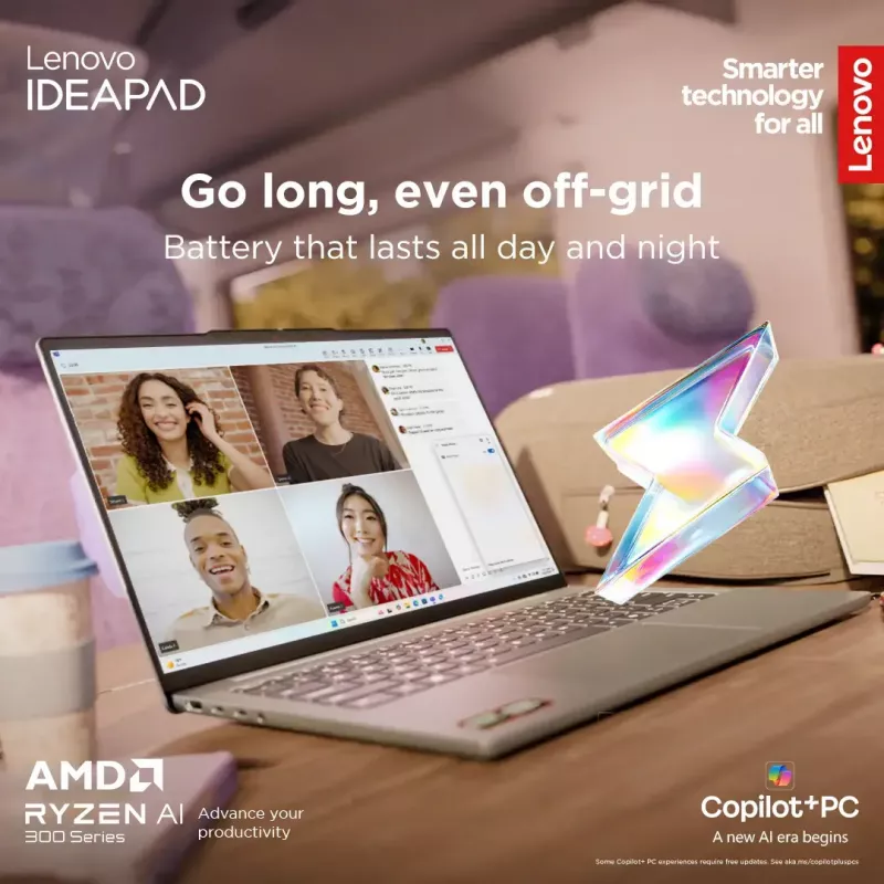 Laptop Lenovo IdeaPad schlank 5 — Ryzen 7 7735HS, 14 Zoll WUXGA IPS 300 Nits, 16 GB RAM, 1 TB SSD, AMD Radeon 680M, microSD-Kartenleser, Windows 11 Home