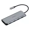 Targus Dual Video Mobile Dock mit 140W EPR Pass-Thru, Kabelgebunden, USB 3.2 Gen 2 (3.1 Gen 2) Typ-C, 140 W, 1000 Mbit/s, Grau, 10 Gbit/s