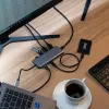 Targus Dual Video Mobile Dock mit 140W EPR Pass-Thru, Kabelgebunden, USB 3.2 Gen 2 (3.1 Gen 2) Typ-C, 140 W, 1000 Mbit/s, Grau, 10 Gbit/s