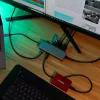 Targus Dual Video Mobile Dock mit 140W EPR Pass-Thru, Kabelgebunden, USB 3.2 Gen 2 (3.1 Gen 2) Typ-C, 140 W, 1000 Mbit/s, Grau, 10 Gbit/s