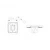 Deckenplatte Multibrackets M Pro Series Schwarz Kunststoff Stahl 165 mm