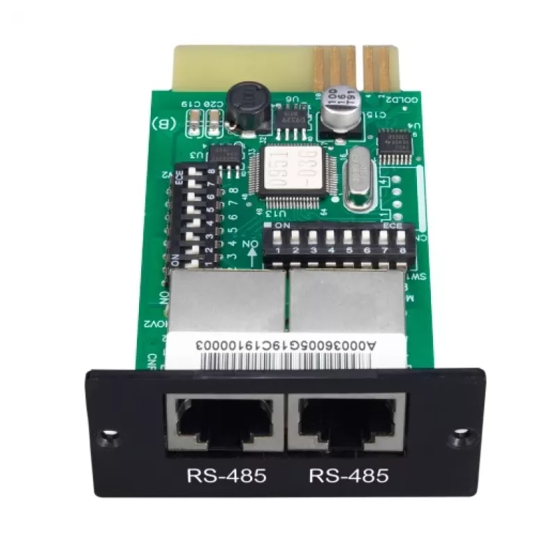 Netzwerk-Managementkarte APC SRVSMB001 – RS-485-Schnittstelle, 52×80×26 mm, schwarz/grün