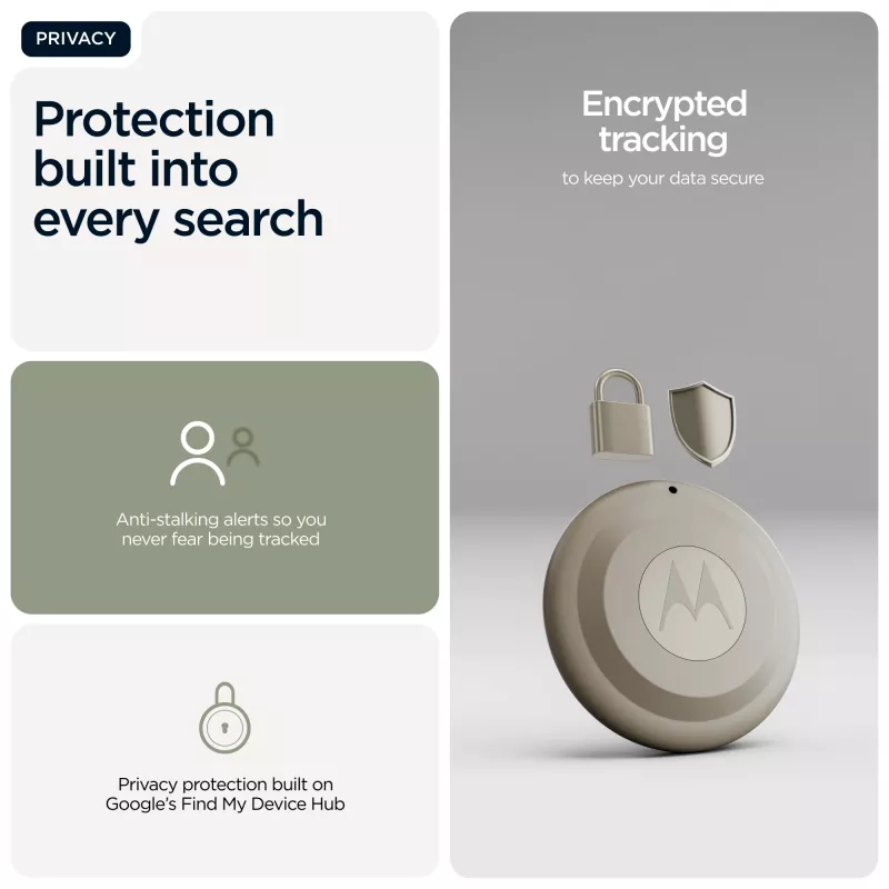 Finder Motorola moto tag 2 — universal Bluetooth tracker, Grün, CR2032 Batterie, 14400 h life, 7.4 g, Ø 3.19 cm