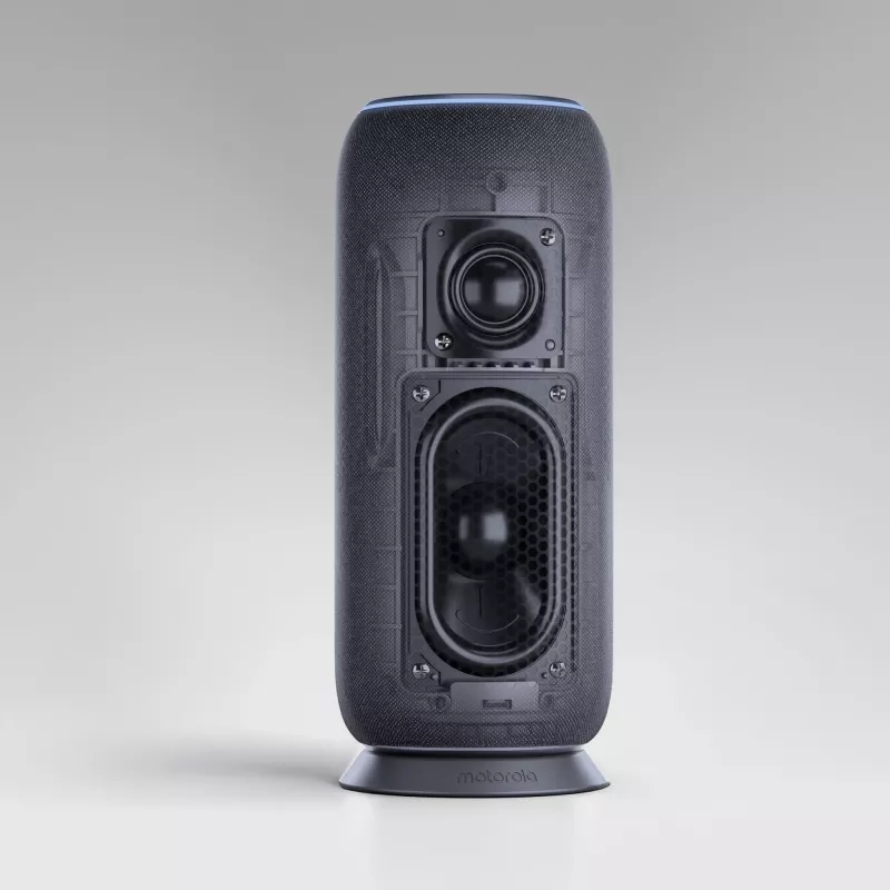 Mono tragbarer Lautsprecher Motorola moto sound flow Carbon – 30 W RMS, USB-C, kabellos, Stoffgehäuse