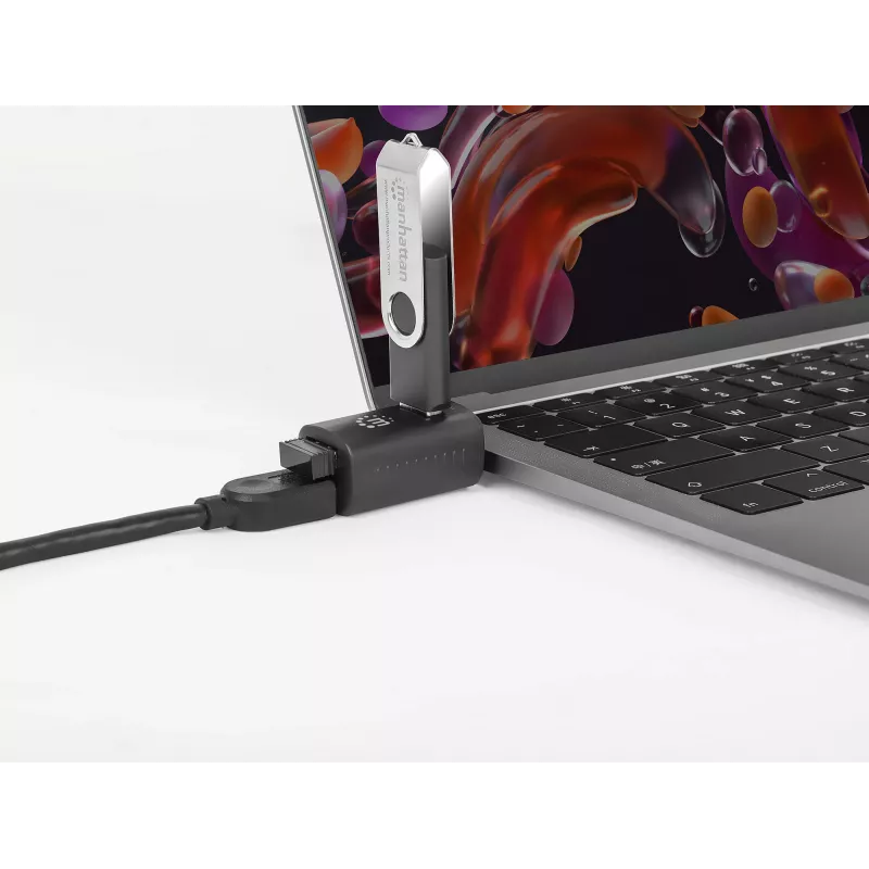 Manhattan USB-C 3-Port Hub, ULTRA COMPACT, 3x USB-A Ports (1x 5 Gbps USB 3.2 Gen1 aka USB 3.0, 3 x 480 Mbps USB 2.0), USB powered (no external power supply required)