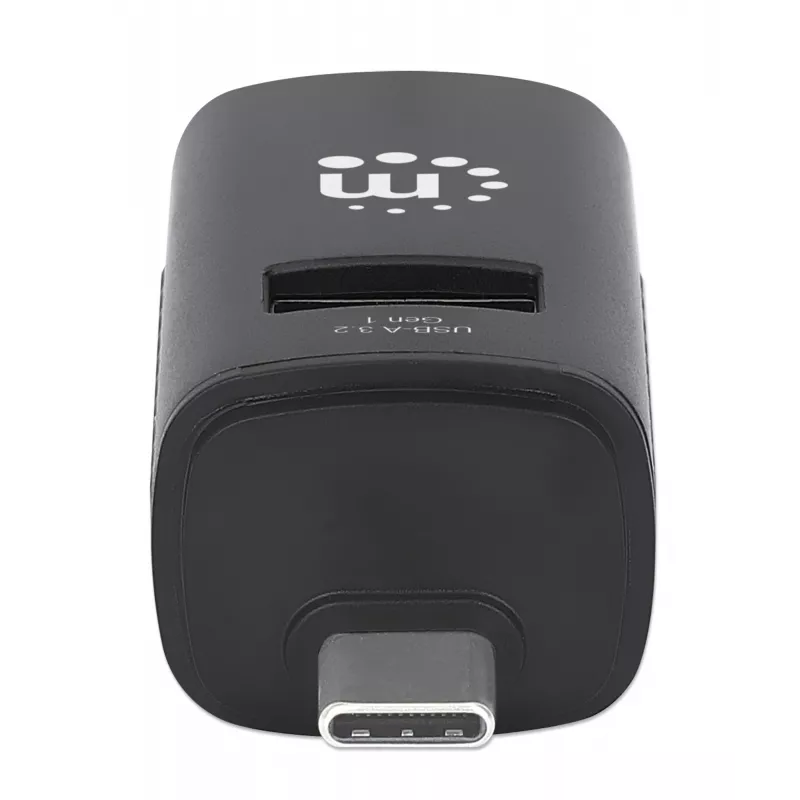 Manhattan USB-C 3-Port Hub, ULTRA COMPACT, 3x USB-A Ports (1x 5 Gbps USB 3.2 Gen1 aka USB 3.0, 3 x 480 Mbps USB 2.0), USB powered (no external power supply required)