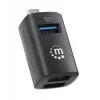 Manhattan USB-C 3-Port Hub, ULTRA COMPACT, 3x USB-A Ports (1x 5 Gbps USB 3.2 Gen1 aka USB 3.0, 3 x 480 Mbps USB 2.0), USB powered (no external power supply required)