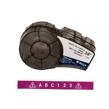 Druckeretiketten Brady M21-375-595-PL — selbstklebendes Vinyl, lila mit weißem beschreibbarem Bereich