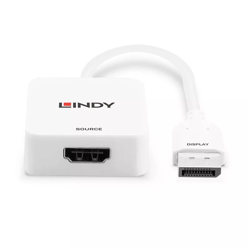 Lindy HDMI 18G zu DisplayPort 1.2 Konverter, 0,095 m, HDMI Typ A (Standard), DisplayPort, Buchse, Stecker, gerade