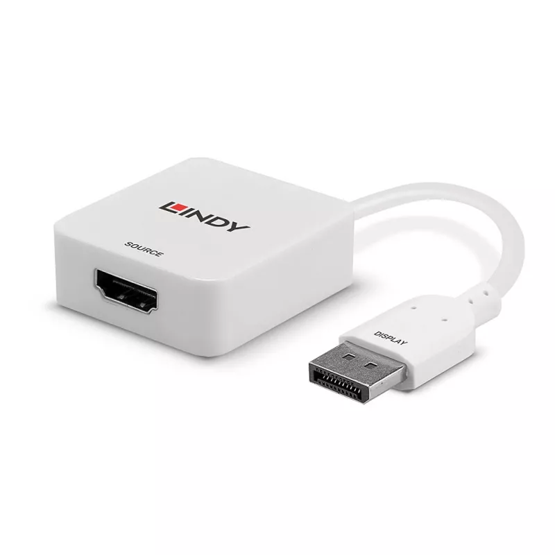 Lindy HDMI 18G zu DisplayPort 1.2 Konverter, 0,095 m, HDMI Typ A (Standard), DisplayPort, Buchse, Stecker, gerade