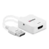 Lindy HDMI 18G zu DisplayPort 1.2 Konverter, 0,095 m, HDMI Typ A (Standard), DisplayPort, Buchse, Stecker, gerade