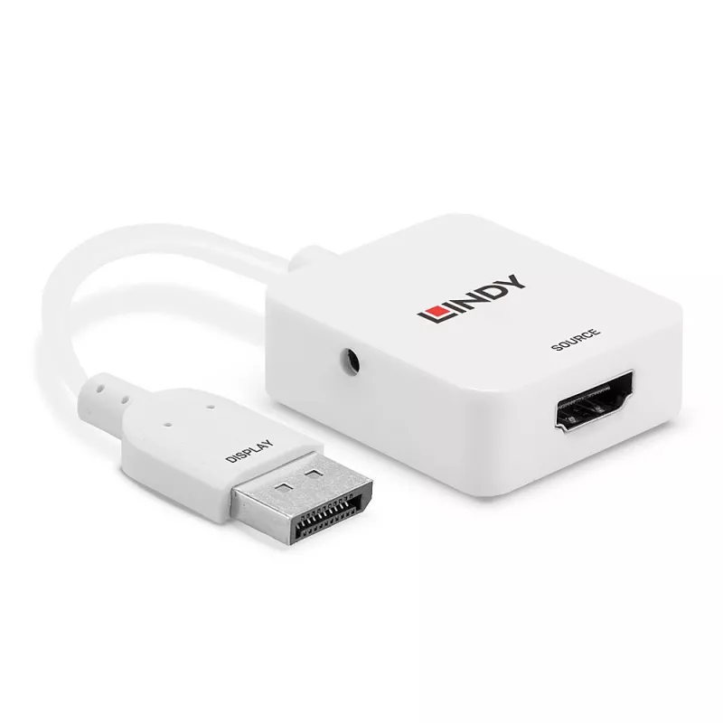 Lindy HDMI 18G zu DisplayPort 1.2 Konverter, 0,095 m, HDMI Typ A (Standard), DisplayPort, Buchse, Stecker, gerade