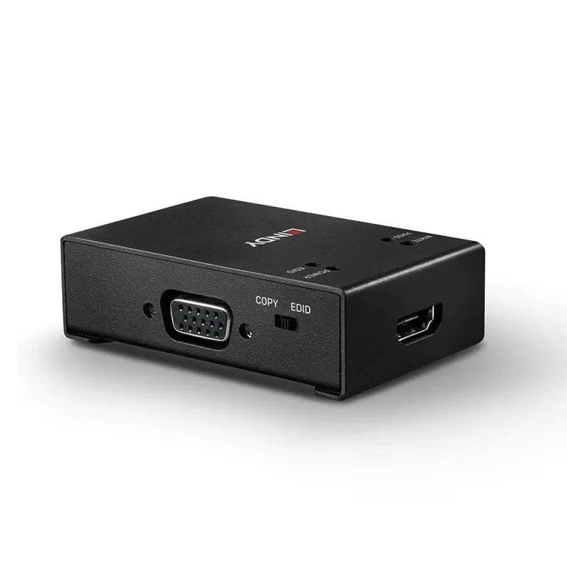 Lindy HDMI / VGA / DVI EDID Recorder, 3840 x 2160 Pixel, 1920 x 1080,2560 x 1600,3840 x 2160, 18 Gbit/s, Schwarz, Metall, HDMI