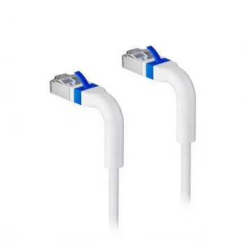 Netzwerkkabel Lanview LV-6AFTP-FLEX-ANG-015W-S — abgewinkelter Stecker, Cat6a F/FTP, 1,5 m, weiß