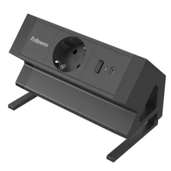 Fellowes 100137172 Stromverlängerung 2 m 1 AC-Ausgang Innenbereich Schwarz