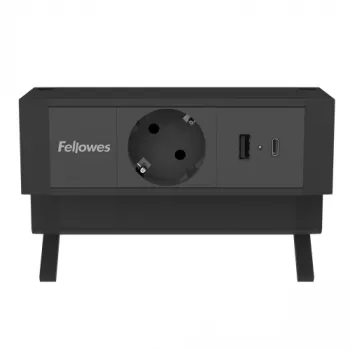 Fellowes 100137172 Stromverlängerung 2 m 1 AC-Ausgang Innenbereich Schwarz