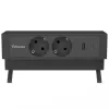 Fellowes 100137182 Stromverlängerung 2 m 2 AC-Steckdose(n) Innenbereich Schwarz