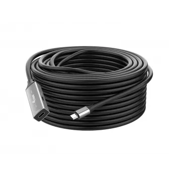 USB-C auf USB-C aktives Verlängerungskabel EQUIP 5 m, USB 3.2 Gen 1 (5 Gbit/s), vernickelte Kontakte, schwarz