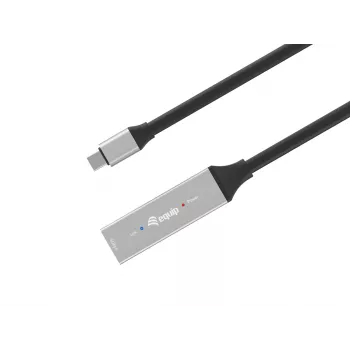 USB-C auf USB-C aktives Verlängerungskabel EQUIP 5 m, USB 3.2 Gen 1 (5 Gbit/s), vernickelte Kontakte, schwarz