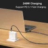 USB-C-auf-USB-C-Kabel EQUIP 1,0 m — USB 3.2 Gen 2x2, 20 Gbit/s, PD 240 W, 4K/60 Hz, Schwarz