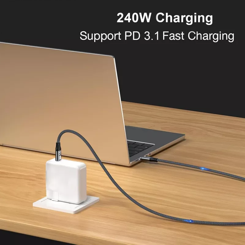 USB-C-zu-USB-C-Kabel EQUIP 2,0 m — USB 3.2 Gen 2x2, 20 Gbps, PD 240W, 4K/60Hz, schwarz