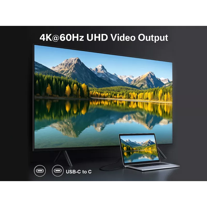 USB-C-zu-USB-C-Kabel EQUIP 2,0 m — USB 3.2 Gen 2x2, 20 Gbps, PD 240W, 4K/60Hz, schwarz