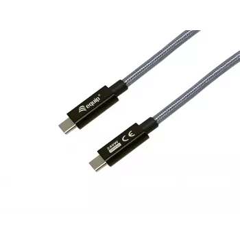 USB-C-auf-USB-C-Kabel EQUIP 3,0 m — USB 3.2 Gen 2x2, 20 Gbit/s, PD 240 W, 4K@60 Hz, schwarz