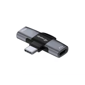 Adapter USB-C OTG 2-in-1 EQUIP 133479 — 100W PD, 10Gbit/s, 1x USB-C auf 2x USB-C, grau