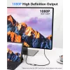 USB-zu-HDMI-Adapter EQUIP 133498 (USB-C- und USB-A-Stecker auf HDMI, 1080p, Aluminiumgehäuse, grau)