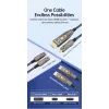 EQUIP HDMI 2.1 Aktives optisches Kabel 10 m – Abnehmbare Typ-D (Micro) + Typ-A, 48 Gbit/s, 8K/60Hz