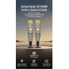 EQUIP HDMI 2.1 aktives optisches Kabel, abnehmbare Typ-D- und A-Stecker, 20 m, 48 Gbit/s, 8K/60Hz