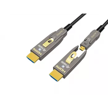 Aktives optisches HDMI-2.1-Kabel EQUIP 30 m, abnehmbar Typ D + A, 48 Gbit/s, 8K/60Hz, vergoldete Kontakte