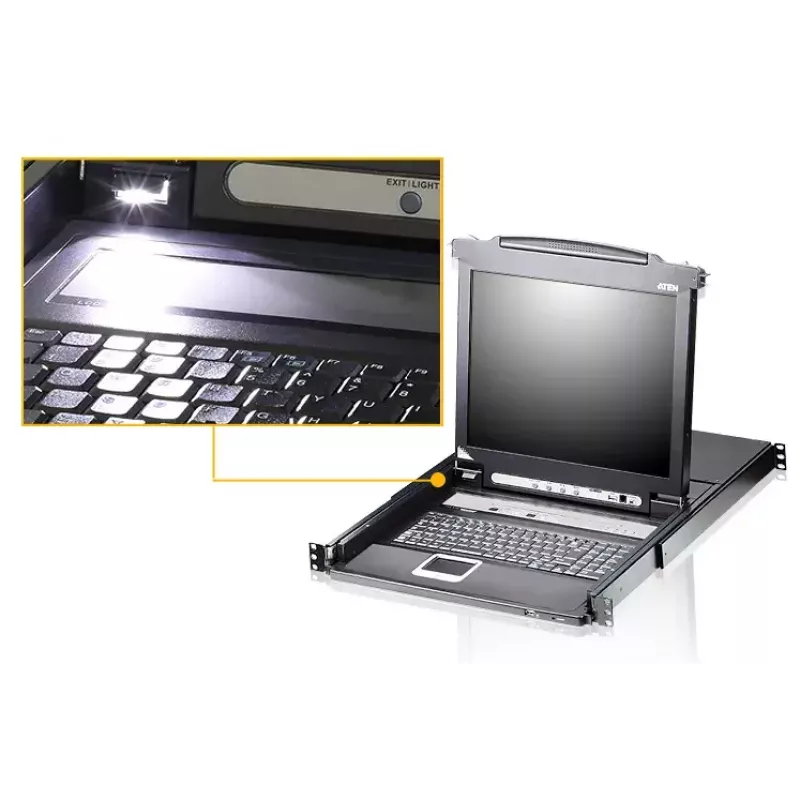 ATEN CL5708N Rack-Konsole 48,3 cm (19 Zoll) Schwarz 1HE