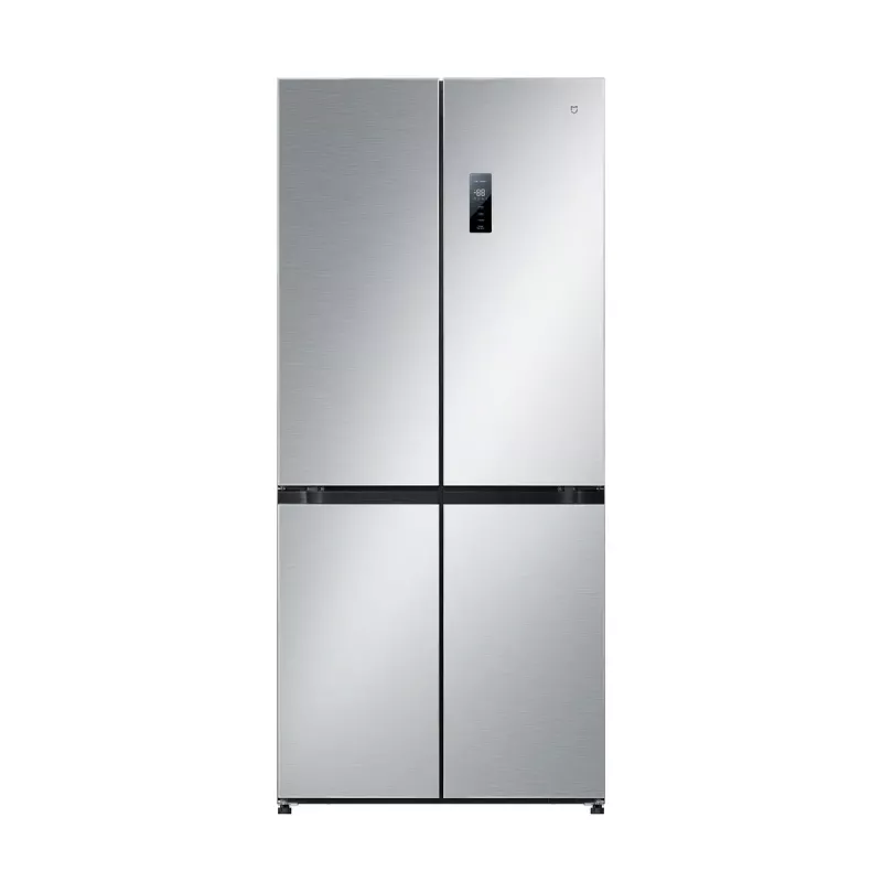 Freistehender Side-by-Side-Kühlschrank Xiaomi Mijia Cross Door 502L – Gesamt 502 L (Kühlschrank 326 L / Gefrierschrank 176 L), No Frost, Energieeffizienzklasse E, Höhe 191,2 cm, 37 dB, Gebürstetes Silber