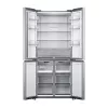 Freistehender Side-by-Side-Kühlschrank Xiaomi Mijia Cross Door 502L – Gesamt 502 L (Kühlschrank 326 L / Gefrierschrank 176 L), No Frost, Energieeffizienzklasse E, Höhe 191,2 cm, 37 dB, Gebürstetes Silber