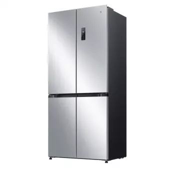 Freistehender Side-by-Side-Kühlschrank Xiaomi Mijia Cross Door 502L – Gesamt 502 L (Kühlschrank 326 L / Gefrierschrank 176 L), No Frost, Energieeffizienzklasse E, Höhe 191,2 cm, 37 dB, Gebürstetes Silber