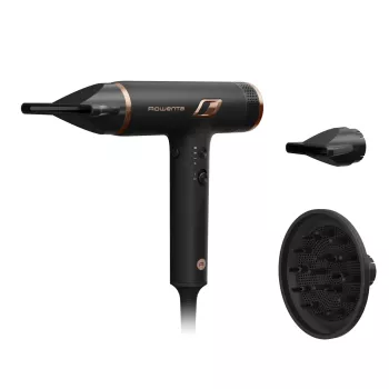 Haartrockner ROWENTA HY8310, 1700 W, ionisch, 3 Heizstufen, 3 Geschwindigkeiten, Kaltstufe — Schwarz