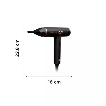 Haartrockner ROWENTA HY8310, 1700 W, ionisch, 3 Heizstufen, 3 Geschwindigkeiten, Kaltstufe — Schwarz