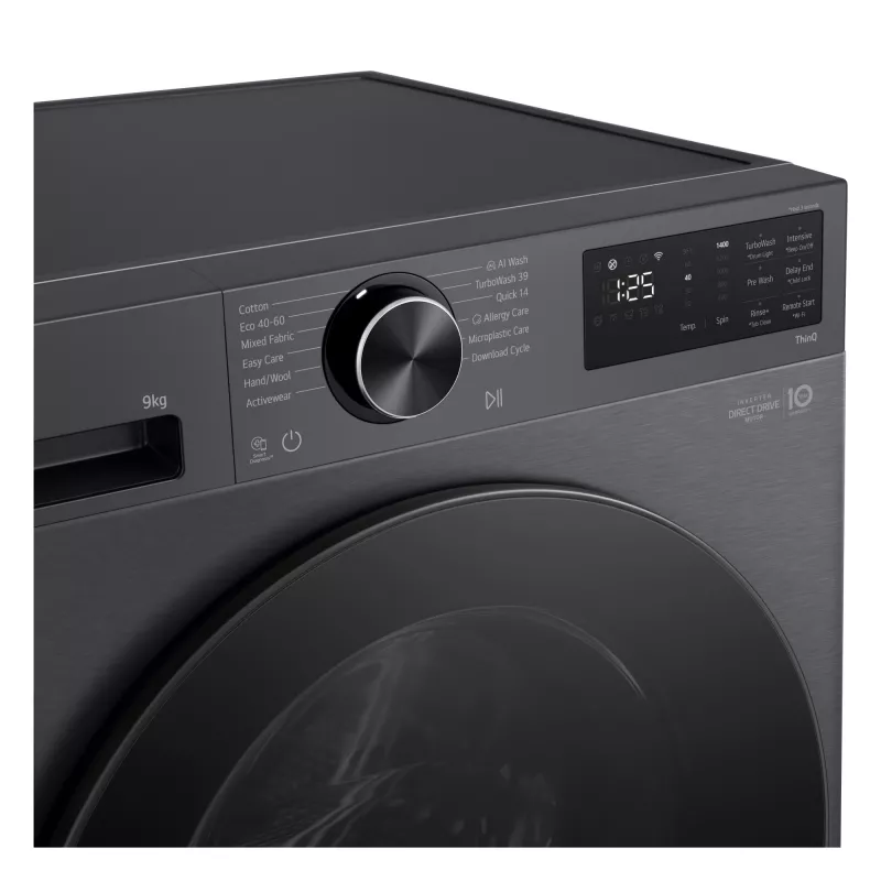 LG F2X50S9TBB Waschmaschine Frontlader 9 kg 1170 U/min Schwarz