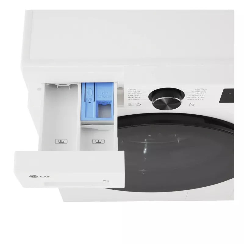 Waschtrockner LG F2X50S9TWB, Frontlader, 9 kg, 1170 U/min, A Energie, 600×535×850 mm, weiß