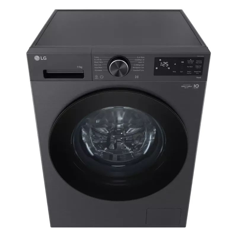 LG F4X5011TBB , A, Frontlader, Waschkapazität 11 kg, Tiefe 56,5 cm, 1400 U/min, Schwarz Waschmaschine Frontlader 1351 U/min